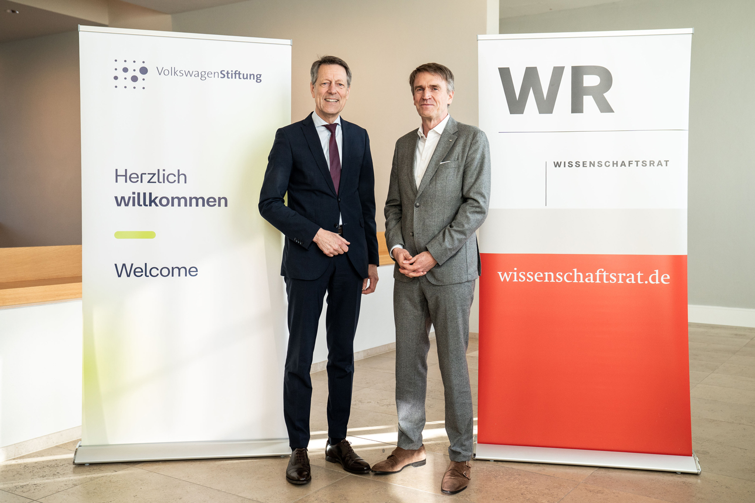 Georg Schütte (Vorstand,VolkswagenStiftung) und Wolfgang Wick (WR-Vorsitzender) Georg Schütte (Vorstand,VolkswagenStiftung) und Wolfgang Wick (WR-Vorsitzender)